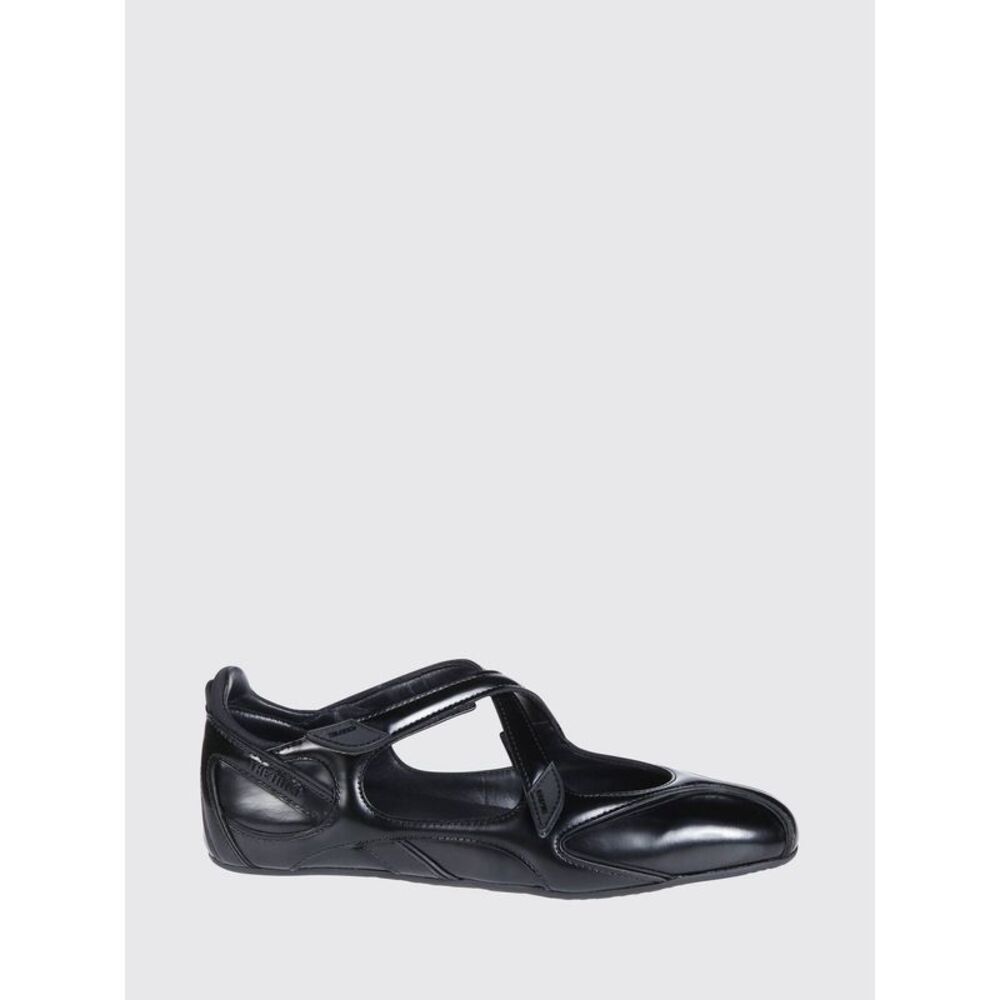 The Attico Women The Attico Floor 01 Mary Jane Leather Flats With Velcro Strap